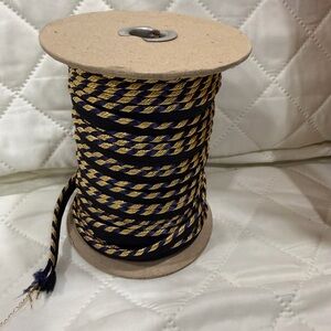 Navy and Gold Twisted Rope on Spool